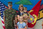 GySGT Danberry with Wife Tammy, Daughter Alexandria, & Son Zachary