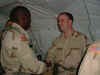 MAJ Cook congratulating me on my promotion